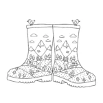 coloriage Bottes de Pluie gratuit