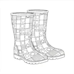 coloriage Bottes de Pluie gratuit a imprimer