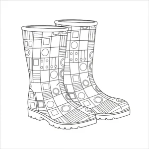 coloriage Bottes de Pluie gratuit a imprimer