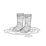 coloriage Bottes de Pluie a dessiner en ligne