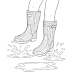 coloriage Bottes de Pluie a telecharger