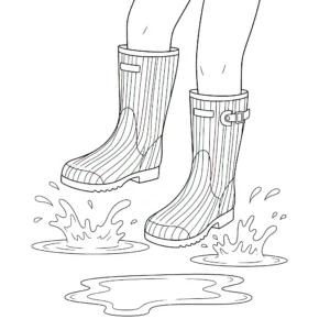 coloriage Bottes de Pluie a telecharger