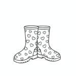 coloriage Bottes de Pluie pour enfant a imprimer gratuit