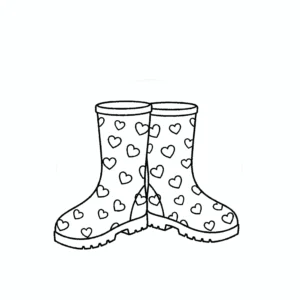 coloriage Bottes de Pluie pour enfant a imprimer gratuit