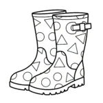 coloriage Bottes de Pluie à imprimer pour enfant de 7 ans
