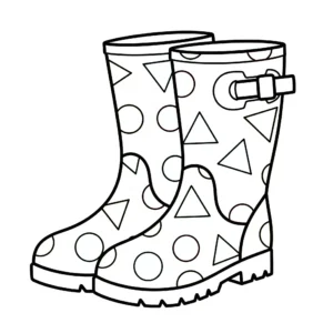 coloriage Bottes de Pluie à imprimer pour enfant de 7 ans