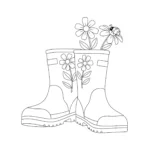 coloriage Bottes de Pluie de pour enfants