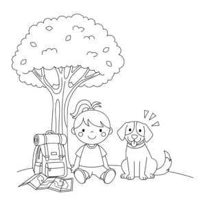 coloriage Camping pour enfants à télécharger