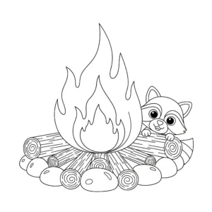 coloriage Camping à imprimer gratuitement