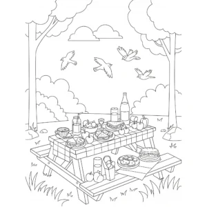 coloriage Camping a telecharger