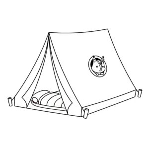 coloriage Camping educatif pour enfant