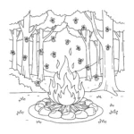 coloriage Camping à imprimer pour enfants