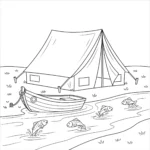 a imprimer coloriage Camping gratuit