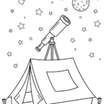 coloriage Camping a telecharger