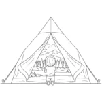 coloriage Camping pour bebe a imprimer