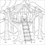 coloriage Camping à imprimer pour enfant de 6 ans