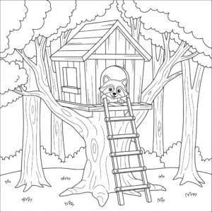 coloriage Camping à imprimer pour enfant de 6 ans
