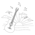 coloriage Guitare à imprimer pdf