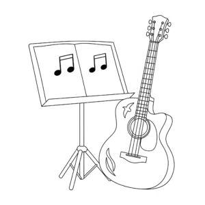 coloriage Guitare en ligne