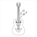 coloriage Guitare pour enfant de 4 ans