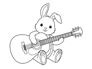 coloriage Guitare en ligne