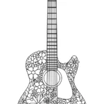 image de coloriage Guitare pour enfant