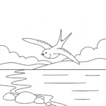 coloriage Hirondelle à imprimer pour enfant de 10 ans