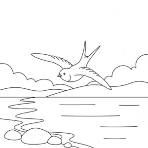 coloriage Hirondelle à imprimer pour enfant de 10 ans