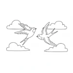 coloriage Hirondelle pour enfant de 2 ans