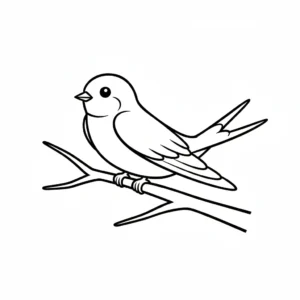 coloriage Hirondelle pour enfant de 8 ans