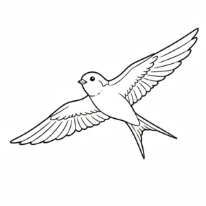 coloriage Hirondelle en ligne pour enfant