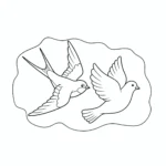 coloriage Hirondelle pour enfants à imprimer