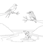 coloriage Hirondelle a imprimer pour enfant de 4 ans