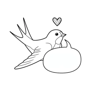 coloriage Hirondelle pour enfants