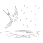 coloriage Hirondelle pour enfant de 2 ans
