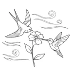 coloriage Hirondelle pour enfants