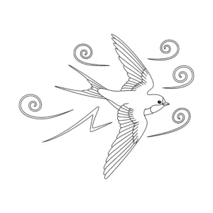 coloriage Hirondelle à imprimer pdf