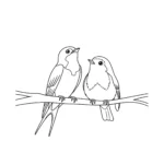 coloriage Hirondelle gratuit à imprimer