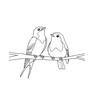 coloriage Hirondelle gratuit à imprimer