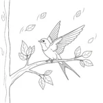 coloriage Hirondelle pour enfants