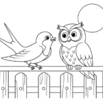 coloriage Hirondelle à imprimer