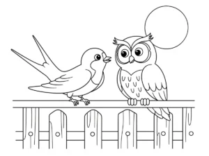 coloriage Hirondelle à imprimer