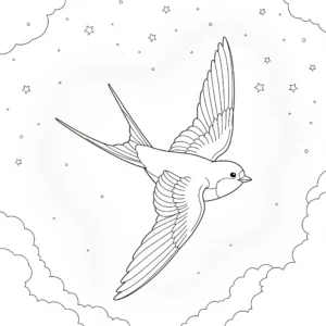 coloriage Hirondelle à imprimer