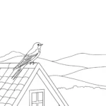 coloriage Hirondelle pour enfant de à imprimer