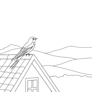 coloriage Hirondelle pour enfant de à imprimer