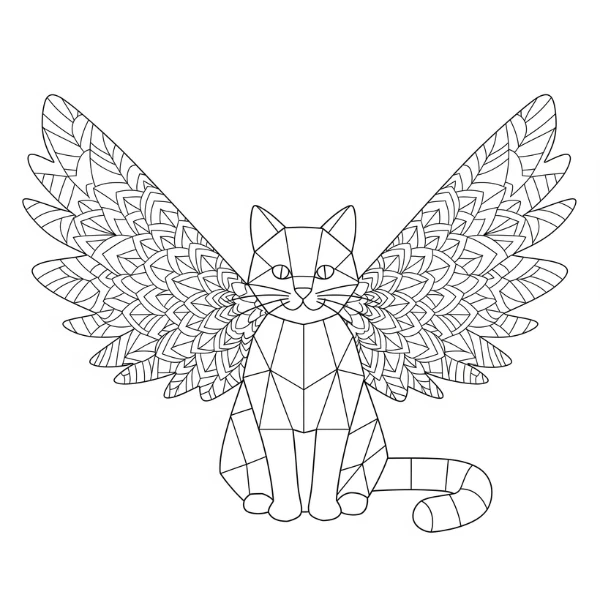 Tranh tô màu Mandala Chat