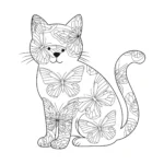 coloriage Mandala Chat a imprimer pour enfant de 4 ans