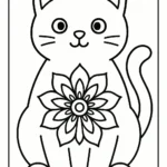 coloriage Mandala Chat a telecharger