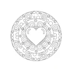 coloriage Mandala Coeur a imprimer