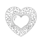 coloriage Mandala Coeur pour bebe a imprimer
